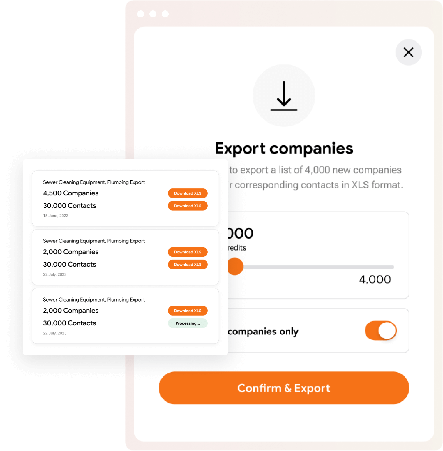 LeadX Mass Contact Export Example